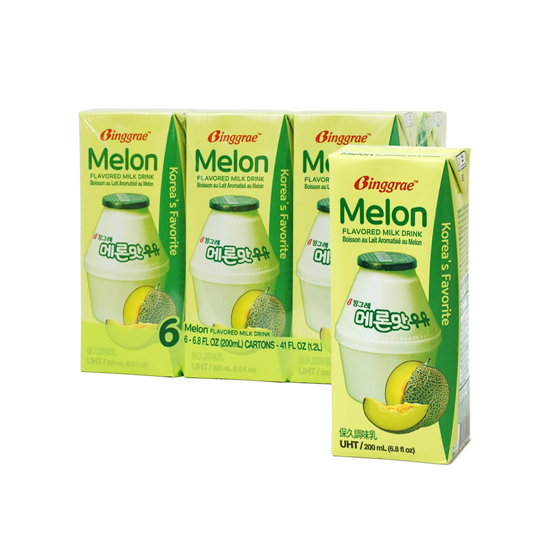 Binggrae · Milk Drink - Melon Flavor（6*200ml）