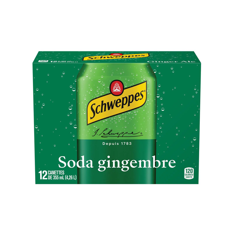 Schweppes · 12 Cans -  Ginger Ale（Case）