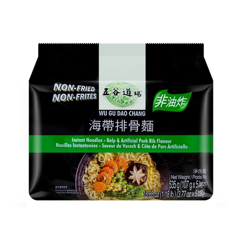 WGDC · Non Fried Instant Noodles - Seaweed &  Artificial Ribs Flavor（535g）