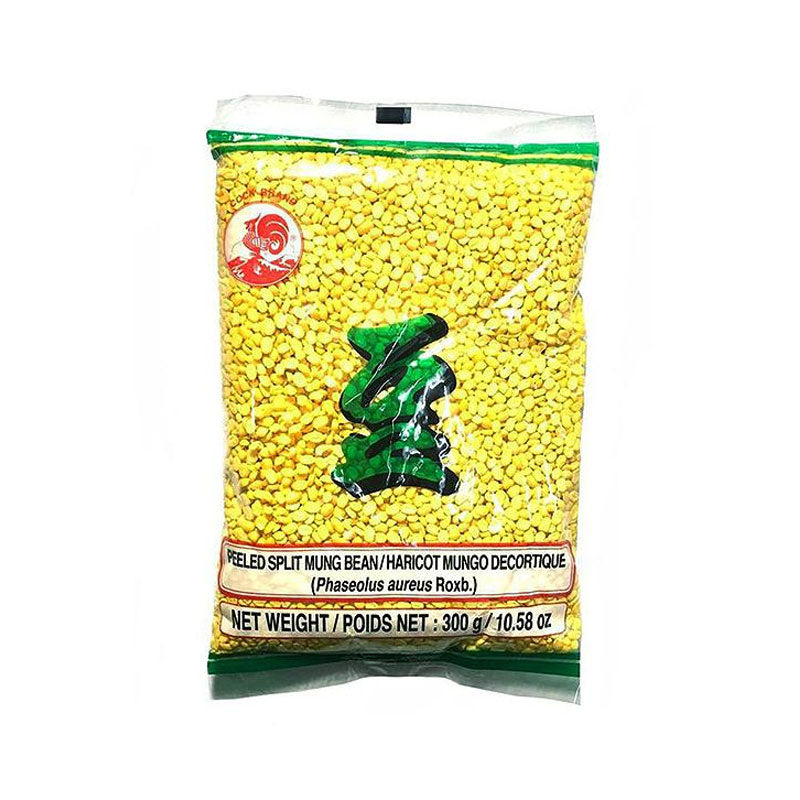 Cock Brand · Peeled Split Mung Bean - Green Bean（300g）
