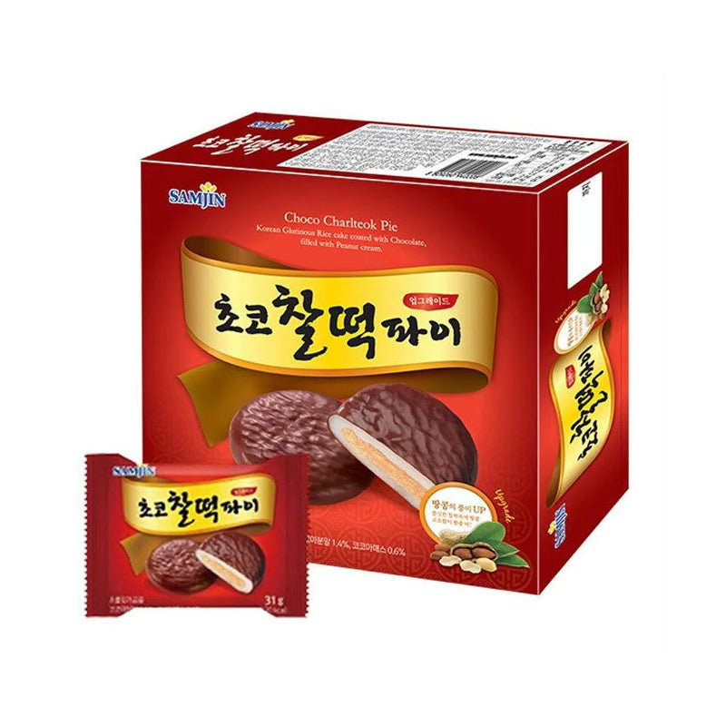 【Customer Benefit】Samjin · Choco Mochi Cake - Peanut Paste（310g）